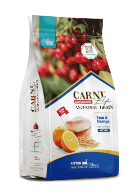 Carni Life Cranberry Ancestral Grain Kitten Balık Etli & Portakallı Yavru Kedi Maması - 1