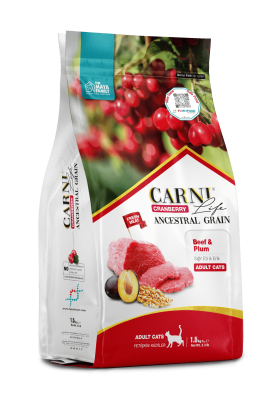 Carni Life Cranberry Ancestral Grain Adult Sığır Etli & Erikli Yetişkin Kedi Maması - 1