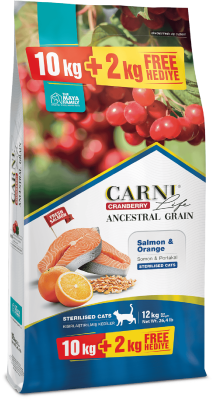 Carni Life Cranberry Ancestral Grain Sterilised Somonlu & Portakallı Kısırlaştırılmış Kedi Maması - 2