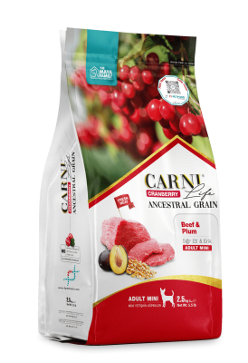 Carni Life Cranberry Ancestral Grain Adult Mini Sığır Etli & Erikli Yetişkin Köpek Maması - 1