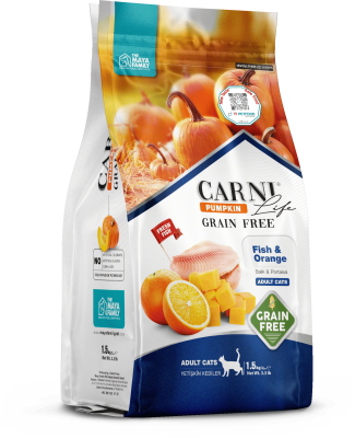 Carni Life Pumpkin Adult Tahılsız Balık Etli & Portakallı Yetişkin Kedi Maması - 1