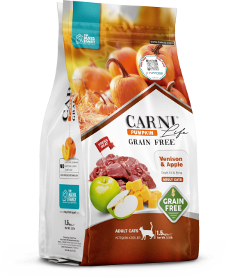 Carni Life Pumpkin Tahılsız Geyik Etli & Elmalı Yetişkin Kedi Maması - 1