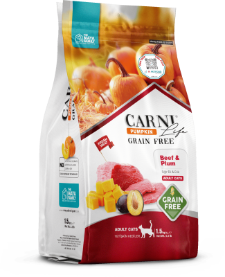 Carni Life Pumpkin Adult Tahılsız Sığır Etli & Erikli Yetişkin Kedi Maması - 1