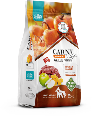 Carni Life Pumpkin Tahılsız Geyik Etli & Elmalı Adult Medium & Maxi Yetişkin Köpek Maması - 1